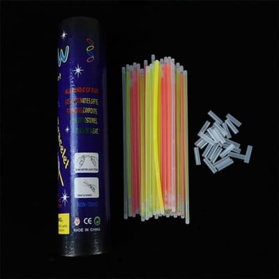 Mix van Fluorescerende Glow Sticks voor Armbanden, 100 Stuks, Fluorescerend, Neon, Lichtgevend, Voor Bruiloft