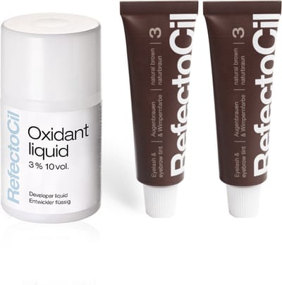 RefectoCil 2 stuks  Natuur bruin + 100ml Oxidant