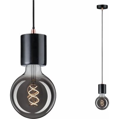 Neordic Hanglamp Nordin E27 max. 60W Zwart, Marmer, Koper mat dimbaar Marmer