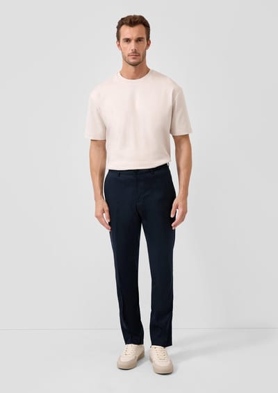 pantalon regular fit van linnenmix