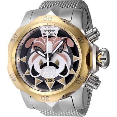 Invicta Venom 48170 Heren Horloge - Quartz Uurwerk - Roestvrij Staal met bruine Wijzerplaat - 54mm