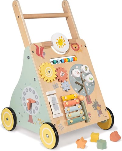 Montessori Houten Babyloopwagen - Loophulp voor Peuters en Kinderen
