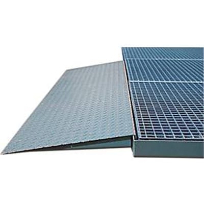 Oprijplaat voor asecos vloerelementen met B 2000 x H 125 mm, gegalvaniseerd staal, B 1950 x D 1120 mm
