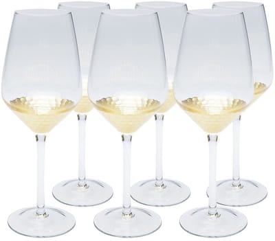 Wijnglazen Wit Gobi (6/set) Kare Design