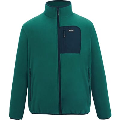 Regatta Heren Frankie Full Zip Fleecejack (Mediterraan Groen/Navy)