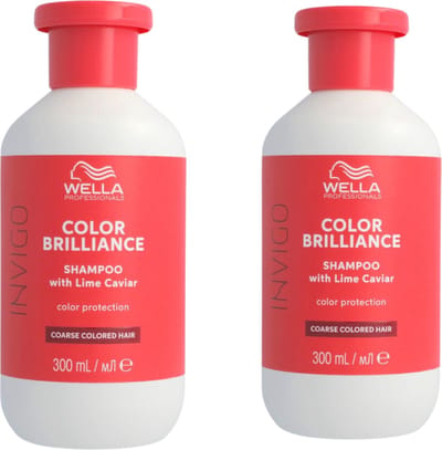 Wella Invigo Color Brilliance Shampoo Gekleurd & Dik Haar 300ml - 2 Stuks - Voordeelverpakking