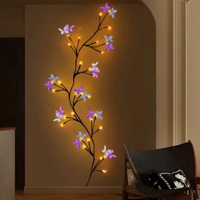 1 Stuks 30LED Betoverde Wilgen Wijnstok Licht met Vlinders – USB Aangedreven – 8 Lichtmodi – Waterdicht – Binnen/Buiten Decoratie