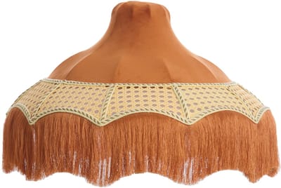 Light&living Kap Ø45x36 cm MIZIA velvet oranje+webbing naturel