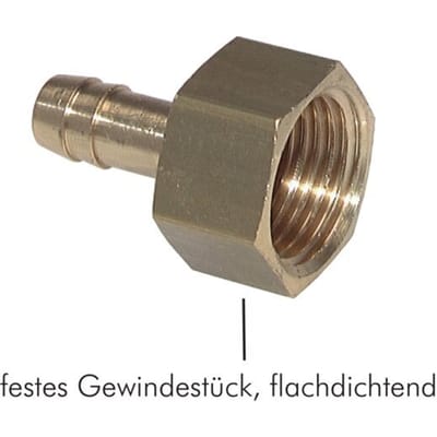 G 1/8'' x 8mm Messing Slangpilaar 16 Bar [2 Stuks]
