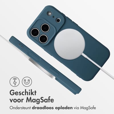 imoshion Hoesje - Geschikt voor Apple iPhone 17 Pro - Color Backcover geschikt voor MagSafe - Donkerblauw