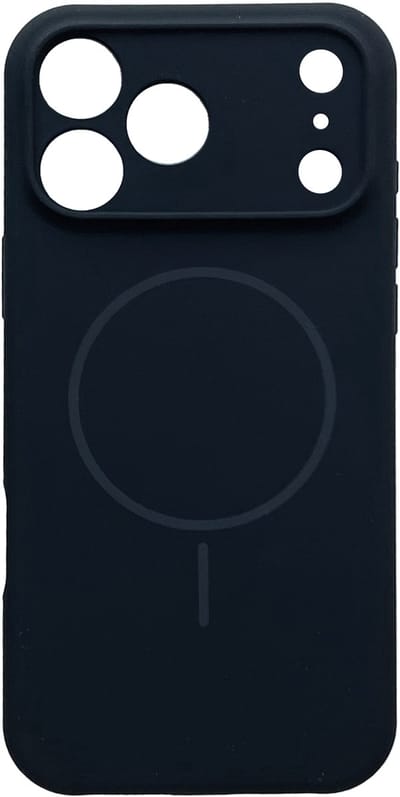 Casemania Hoesje Geschikt voor Apple iPhone 17 Pro Max - Zwart - Zachte Liquid Siliconen Magnetisch Back Cover Case - Geschikt voor MagSafe - Telefoonhoesje met Camera Bescherming
