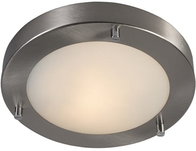 QAZQA yuma - Design Plafondlamp voor buiten - 1 lichts - Ø 180 mm - Staal - Woonkamer | Slaapkamer | Keuken
