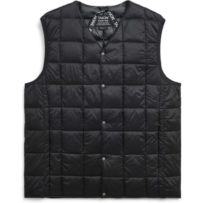Mouwloos jack met basic v-hals met knoopsluiting aan de binnenkant Taion ECO