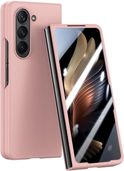 Geschikt voor Samsung Galaxy Z Fold 6 - Back Cover Hoesje - Siliconen - Anti Kras - Roze