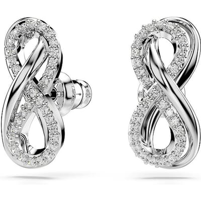 Swarovski Oneindigheidssymbool Hol Ontwerp Hyperbool Kubieke Zirkonia Rhodium Verguld Oorbellen Dames oorbellen Zilver 5687269 Box (Random Color)