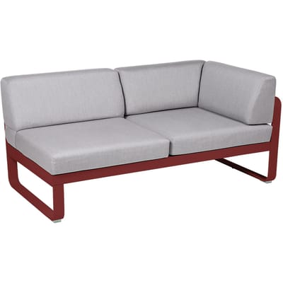 Fermob BELLEVIE hoekmodule rechts - 43 chili mat - 79 Flanelgrijs