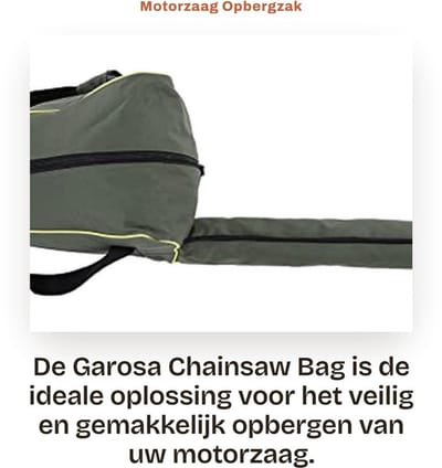 Dailygoods- Kettingzaagtas Waterdicht - Oxford Stof - Lichtgewicht - Draagriem - Handvatten - Bescherming tegen stof - Zaagtas