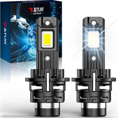 KATUR D2S LED-lampen, 800% helderheid, 30.000 lm, 6500 K wit, 1:1 plug-and-play, D2S LED-lampen voor koplampen (set van 2)