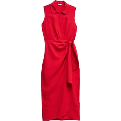 Linnen Portefeuille Jurk Dames Salsa Jeans Midi