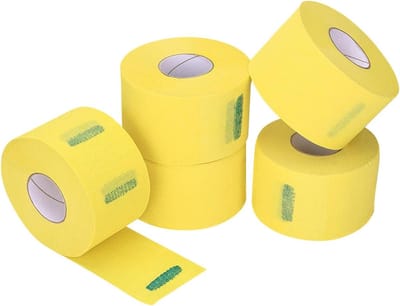 Kappers nekpapier - Papieren nekstrips - Haarstyling Bescherming - Rekbaar en Zacht - 5 Rollen - Wit