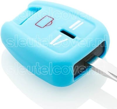 Autosleutel Hoesje geschikt voor Opel - SleutelCover - Silicone Autosleutel Cover - Sleutelhoesje Lichtblauw