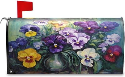 Brievenbus Decoratie - Brievenbushoes Buiten - Tuin Verfraaien - Magnetische Bevestiging - 208 x 608 cm - Bloem
