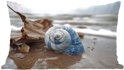 Sierkussens - Kussentjes Woonkamer - 60x40 cm - Schelp - Strand - Blauw - Zee