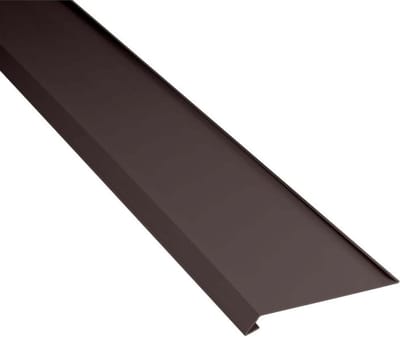Dakgoot strip - Afvoer plaat - Dak water afvoer - Tweezijdig afgekant - 200 cm - Donker bruin