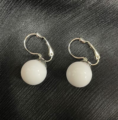 Oorhangers - Wit, zilverkleurig - Elegant - 3 Centimeter - Damesdingetjes