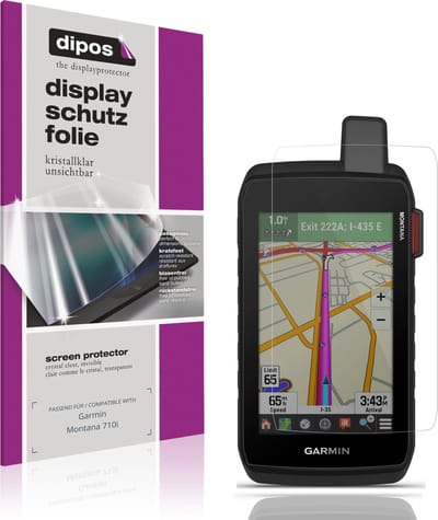 dipos – 2x Beschermfolie geschikt voor Garmin Montana 710i | Krasbestendige & heldere Screenprotector Ultra-Thin