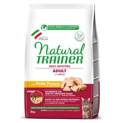 2x3kg met Verse Kip Adult Trainer Naturel droogvoer voor katten