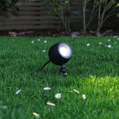 LED-tuinspots Smart Home Zigbee 3.0 Kikolo insectvriendelijk IP65 90 mm Tunable Warm 6,2W 400lm 230V 80° Antraciet Kunststof, Aluminium