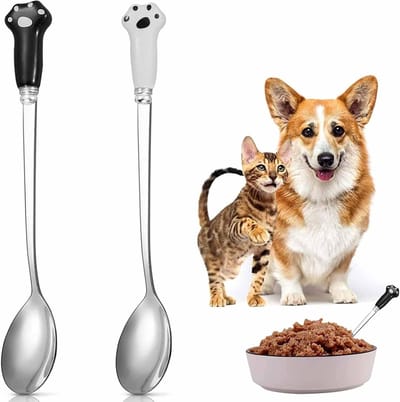 RVS Lepel voor Katten en Honden - Ideaal voor Nat Voer - Set van 2 Stuks voor Dierenvoer en Voeding