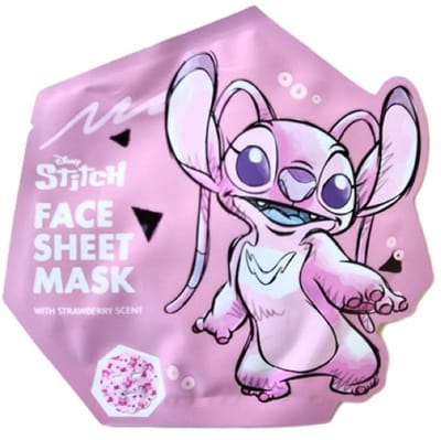 Disney - Stitch Angel - Face Sheet Mask - gezichtsmasker tissue masker - masker aardbei - strawberry scent - 20ml