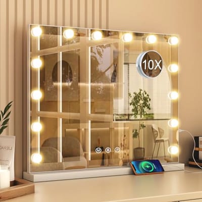 Make-upspiegel met Verlichting - 3 Lichtkleuren en Dimmer voor Perfecte Looks