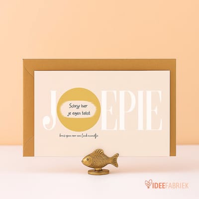 Ideefabriek - Kraskaart - Tegoedbon - Zwangerschap Aankondiging - Verjaardag cadeau - Meter vragen - Peter vragen - Joepie - A6 - 3 stuks met enveloppen