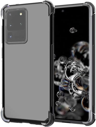 Hoesje geschikt voor Samsung Galaxy S20 Ultra - Anti Shock Proof Siliconen Back Cover Case Hoes Transparant