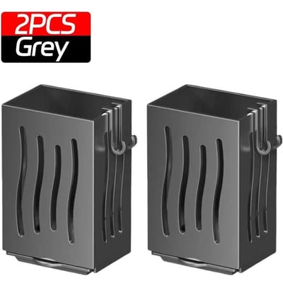 Multifunctioneel Keukengerei Opbergrek Eetstokjes Afdruiphouder Wandmontage Vrijstaand Bestek Servies Organizer Doos gray