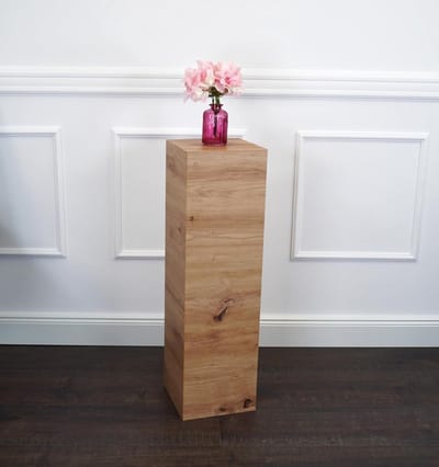 Decoratieve Zuil - Bloemenstandaard Platform - Objecten Presenteren - Direct Af Fabriek - 20x20x50cm - Artisan Eiken
