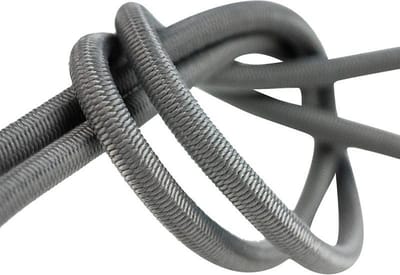 Afdekzeilwinkel - Elastisch koord 6mm grijs op rol - 10 meter
