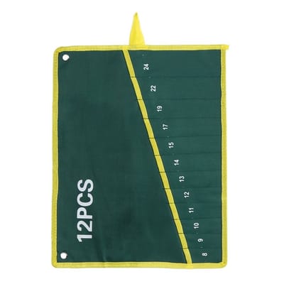Dailygoody - Tooltas met open-end sleutel - Handgereedschap - Duurzaam en draagbaar - Zwart - Organizer - Ideaal voor opslag van gereedschap