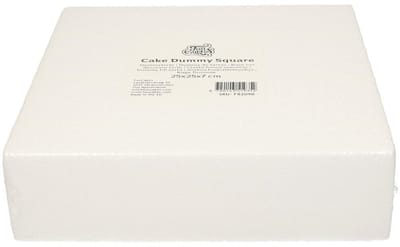 FunCakes Taart Dummy - Piepschuim Blok - Vierkant - 25x25x7 cm