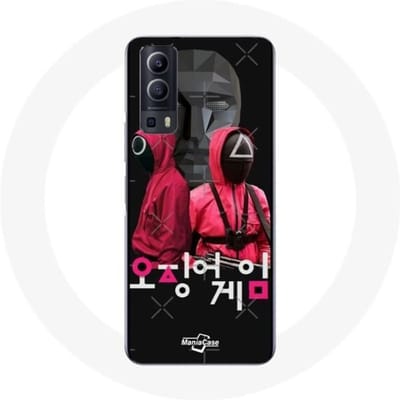Coque Vivo Y72 Squid Game Poster maskeert het Koreaanse logo van soldaten