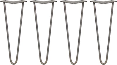 Skiski hairpin tafelpoten - staal - 4x35,5cm - 2 staven 10 mm