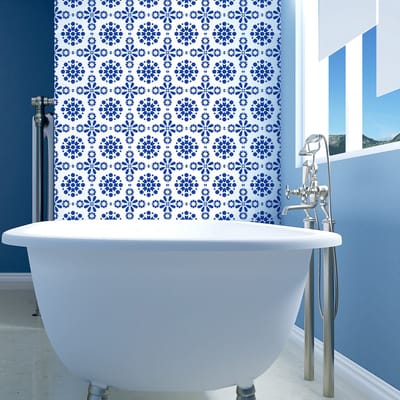 Tegelstickers voor de muur in keuken en badkamer - 30 Oosterse cementtegelstickers - 30 stickers 20x20cm