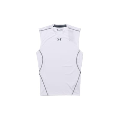 Under Armour Mouwloos Fitted Trainingsshirt Heren tops Wit 1257469-100 XL white