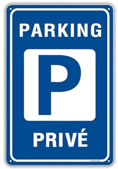 Privéparkeerplaats Bord 30 x 20 cm - Aluminium, Waterdicht en UV-Bestendig - Voor Binnen en Buiten