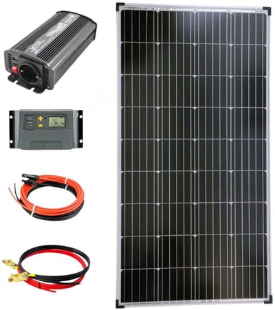 Zonnepanelen Compleet Pakket - Zonnepaneel met Stekker - Plat Dak - 130 WATT