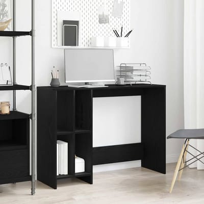 vidaXL - Bureau - Zwart - Eiken - Bewerkt - hout - 102,5 - x - 35 - x - 75 - cm