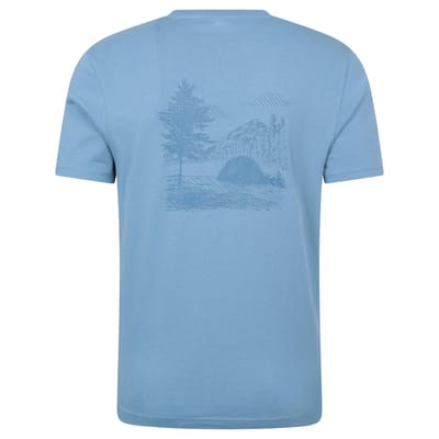 Mountain Warehouse Heren Camping Sketch T-Shirt (Blauw)